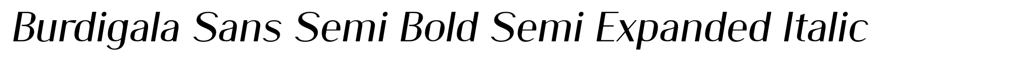 Burdigala Sans Semi Bold Semi Expanded Italic image